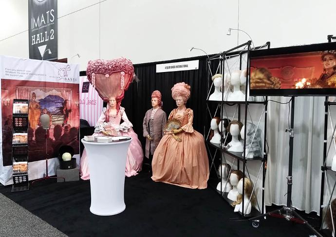 Atelier Bassi International at IMATS Los Angeles booth wig show