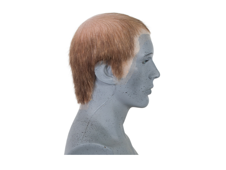 ATB Silicone Bald Cap with short Hair, Synthetic Hair