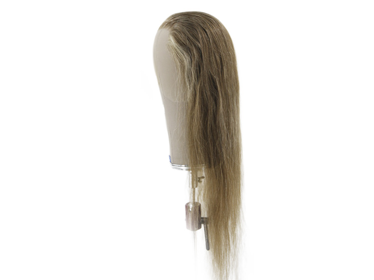 Film Lacefront Wig 100% handtied - Euro Hair 21.6-23.6 Brown Grey