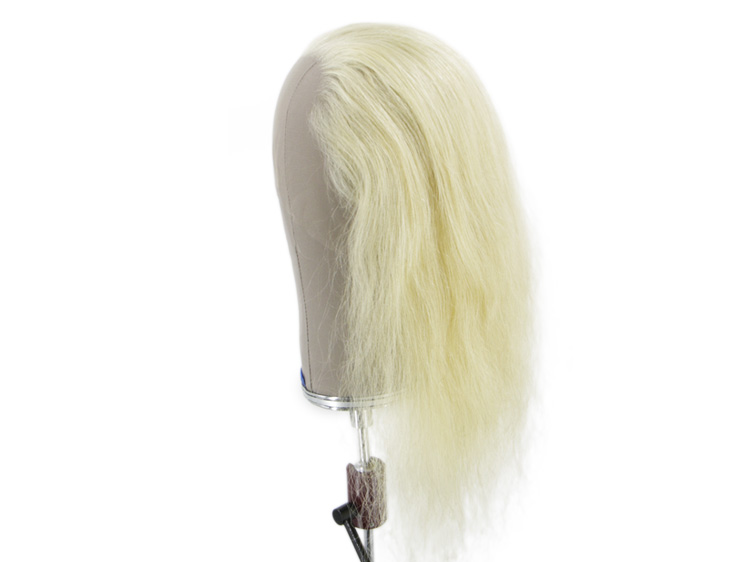 Film Lacefront Wig 100% handtied - Euro hair 19.6-21.6inch Light Blonde Grey