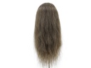 Film Lacefront Wig 100% handtied - Euro Hair 21.6-23.6 Dark Brown Grey