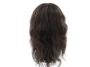 Film Lacefront Wig 100% handtied - Euro Hair 9.8Inch Dark Brown Grey