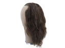 Film Lacefront Wig 100% handtied - Euro Hair 9.8Inch Dark Brown Grey
