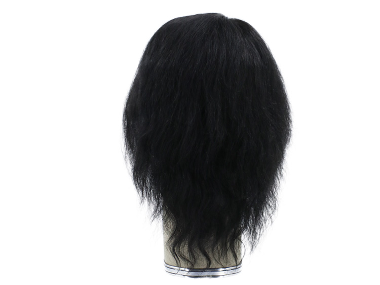 ATB Filmwig, 100% Euro Hair, 100% handtied, Ø58cm, Length: 20cm, Parting Right, #Black