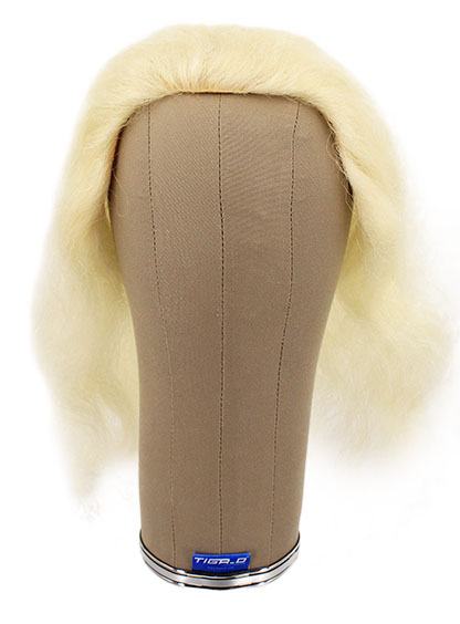 Woman Wig, 100% Handtied in Hard Front, Yak Hair 13.7inch/35cm, White