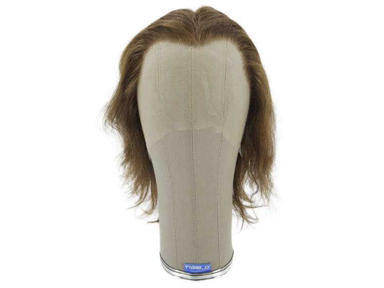 Film Lacefront Wig 100% handtied - Euro Hair,57cm,Hair Length: 20-25cm, Red Brown