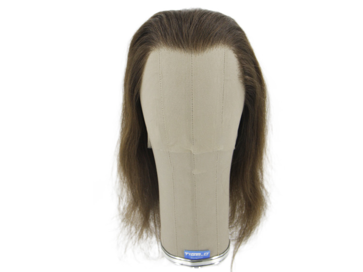 Film Lacefront Wig 100% handtied - European Hair 11.8-13.7Inch Dark Blonde