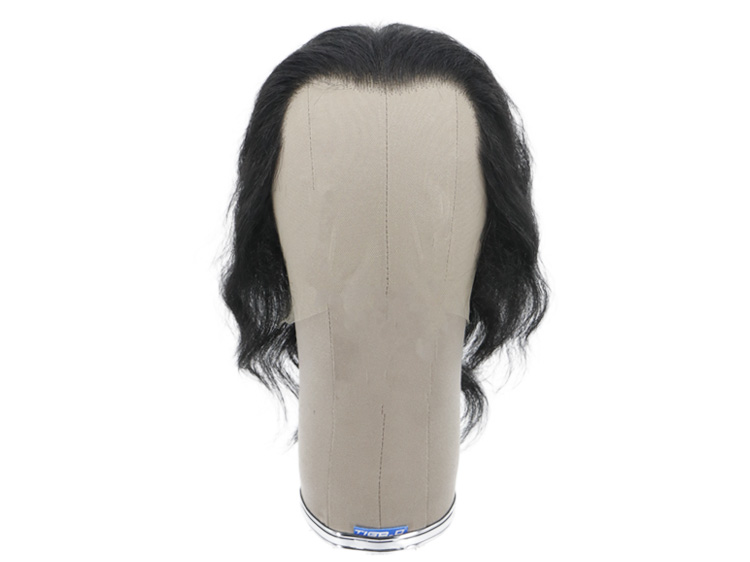 Film Lacefront Wig 100% handtied - Euro Hair 7.8Inch Off Black 