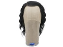 Film Lacefront Wig 100% handtied, European hair, 7.8inch, Black 