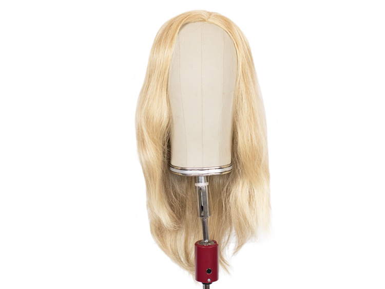 ATBTheatre Hardfront Wig 100% wefted with left parting handtied - Synthetic hair 11.8inch Blond