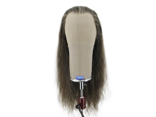 [SW-SR-ATB-F-1810-92] Film Lacefront Wig 100% handtied - European Hair,  21.6-23.6inch Dunkelgrau
