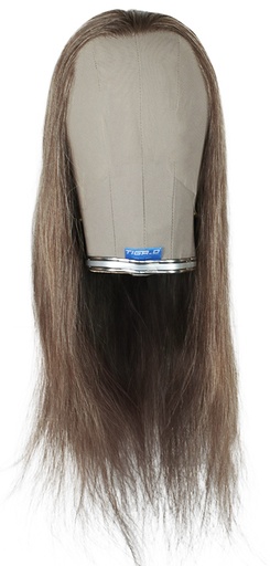 [SW-SR-ATB-F-1810-12] Film Lacefront Wig 100% handtied - Euro hair 21.6 Brown-Grey