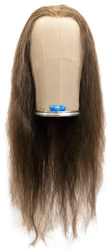 [SW-SR-ATB-F-1810-26] Film Lacefront Wig 100% handtied - Euro Hair 7.8-9.8Inch Dark Grey
