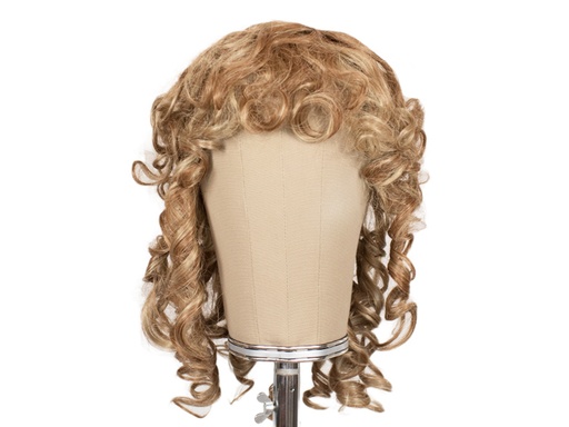 [TW-SR-031203-01] Theatre Hardfront Wig 100% wefted - Synthetic hair 11.8inch Red with blond strands