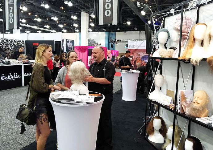 Atelier Bassi International at IMATS Los Angeles booth wig show orlando Bassi product knowledge