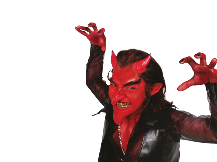 tiga-d character prosthetic product devil ear horn red make-up