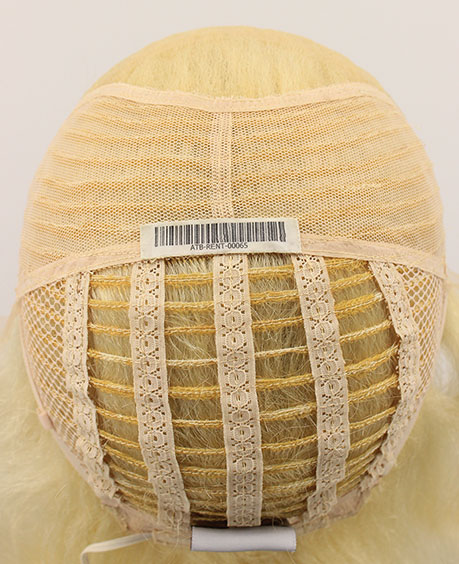 Woman Wig, Back wefted Front Hantied  in Theatre lace, Yak Hair 40cm (114gr), color White