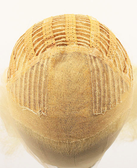 Woman Wig, Back wefted Front Hantied  in Theatre lace, Yak Hair 35cm (132gr), color Light Blonde