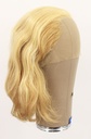 Woman Wig, 100% Hantied in Theatre lace, Human Hair 30cm (121gr), color Light Blonde