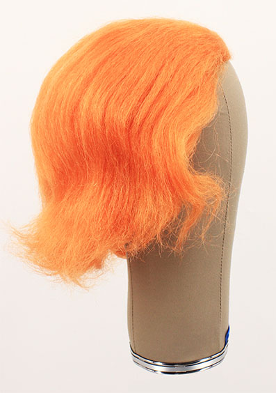 Woman Wig, 100% Hantied in Film lace, Yak Hair 17cm (141gr), color Orange