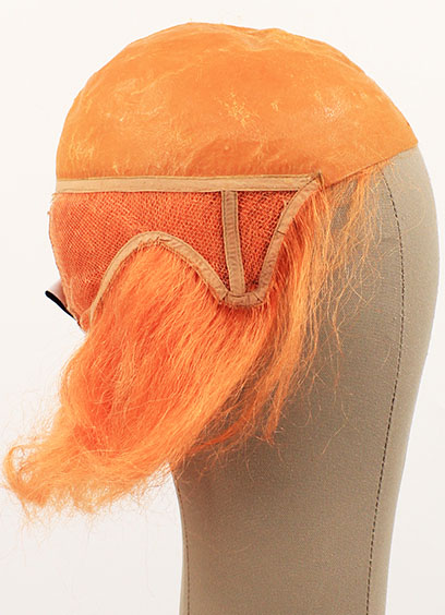 Woman Wig, 100% Hantied in Film lace, Yak Hair 17cm (141gr), color Orange