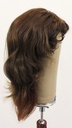 Woman Wig, full Wefted in Hard Front, Human Hair 15-30cm (208gr), color Light Brown