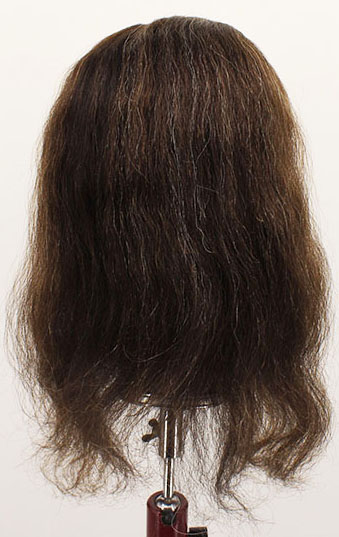 Woman Wig, 100% Hantied in Theatre Lace, Yak Hair 30cm (181gr), color Dark Grey