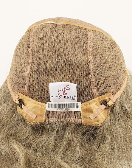 Woman Wig, 100% Hantied in Hard Front, Yak Hair 58cm (138gr), color Grey