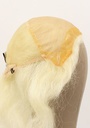Woman Wig, 100% Hantied in Hard Front, Yak Hair 35cm (131gr), color White