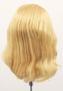 Woman Wig, 100% Hantied in Theatre Lace, Human Hair 21cm (128gr), color Light Blonde