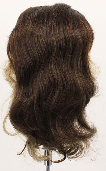 Woman Wig, 100% Hantied in Theatre Lace, Synthetic Hair 39cm (184gr), color Light Grey