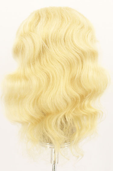 Woman Wig, 100% Hantied in Theatre Lace, Human Hair 35cm (139gr), color Brown