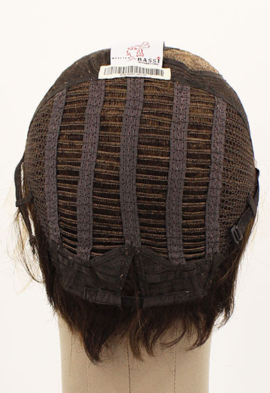 Man Wig, Back wefted Front Hantied in Theatre Lace, Human Hair 5-14cm (96gr), color Brown