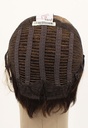 Man Wig, Back wefted Front Hantied in Theatre Lace, Human Hair 5-14cm (96gr), color Brown