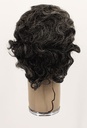Man Wig, 100% Hantied in Theatre Lace, Human Hair mix Synthetic 20cm (85gr), color Dark Grey