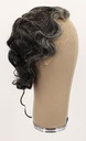 Man Wig, 100% Hantied in Theatre Lace, Human Hair mix Synthetic 20cm (85gr), color Dark Grey