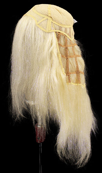 Woman Wig, Back wefted Front Hantied in Hard front, Yak Hair 43-51cm (284gr), colorWhite