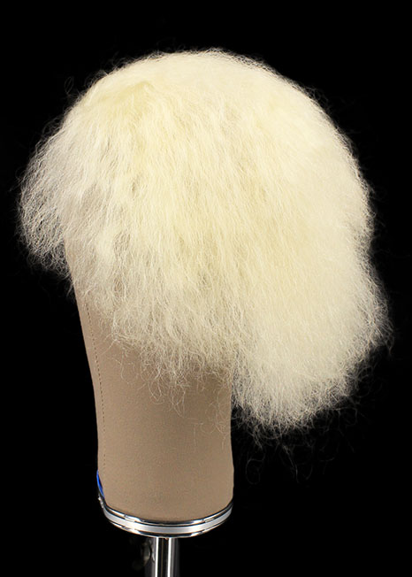 Woman Wig, 100% Full Hantied in Hard Front, Yak Hair 15cm (58gr), color White