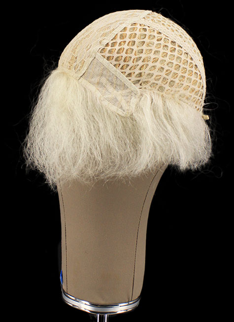 Man Wig, Full Wefted in Hard front, Yak Hair 6-17cm (108gr), color White