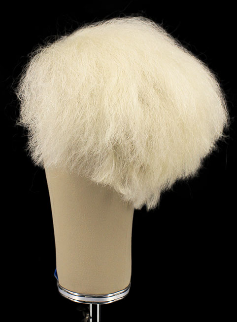 Man Wig, Full Wefted in Hard front, Yak Hair 6-17cm (108gr), color White