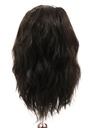 Woman Wig, 100% Full Hantied in Thetre Lace, Synthetic Hair 32cm (140gr), color Black