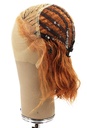 Woman Wig, Back Wefted front Hantied in Theatre Lace Front,Human Hair 27cm (168gr), color Irish
