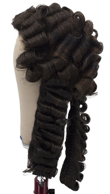 Man Wig, Back wefted Front Hantied in Theatre Lace, Yak Hair (284 gr), color Dark Brown