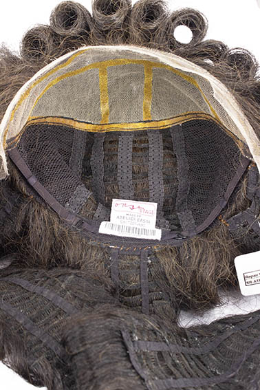 Man Wig, Back wefted Front Hantied in Theatre Lace, Yak Hair (284 gr), color Dark Brown