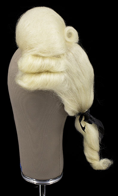 Woman Wig, 100% Hantied in Hard Front, Yak Hair (91 gr), color White