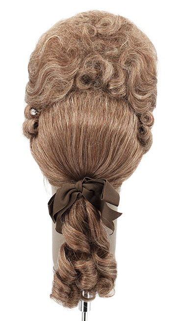 Woman Wig, Back wefted Front Hantied  in Hard Front, Yak Hair (158gr), color Red Brown