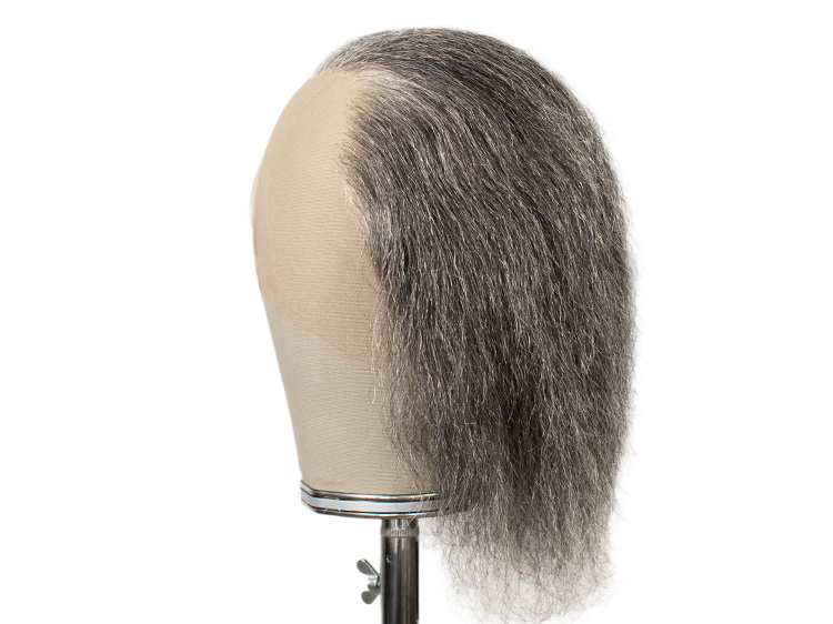 Theatre Lacefront Wig 100% handtied - Yak hair 9.8inch Grey