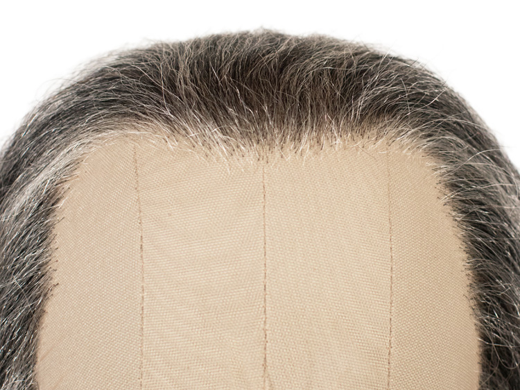 Theatre Lacefront Wig 100% handtied - Yak hair 9.8inch Grey