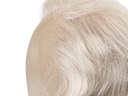Theatre Lacefront Wig 100% handtied  - Synthetic hair 3.9inch Light grey with thin hair