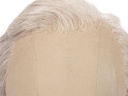 Theatre Lacefront Wig 100% handtied  - Synthetic hair 3.9inch Light grey with thin hair